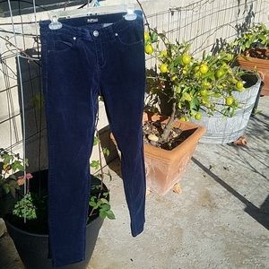 Blue corduroy skinny jeans